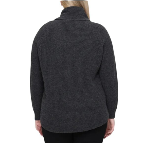 NEW Tahari Cowl Neck Sweater | Grey - Picture 2 of 6